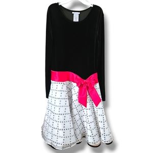 Christmas Holiday Dress, Size 16, Velvet, Long Sleeve